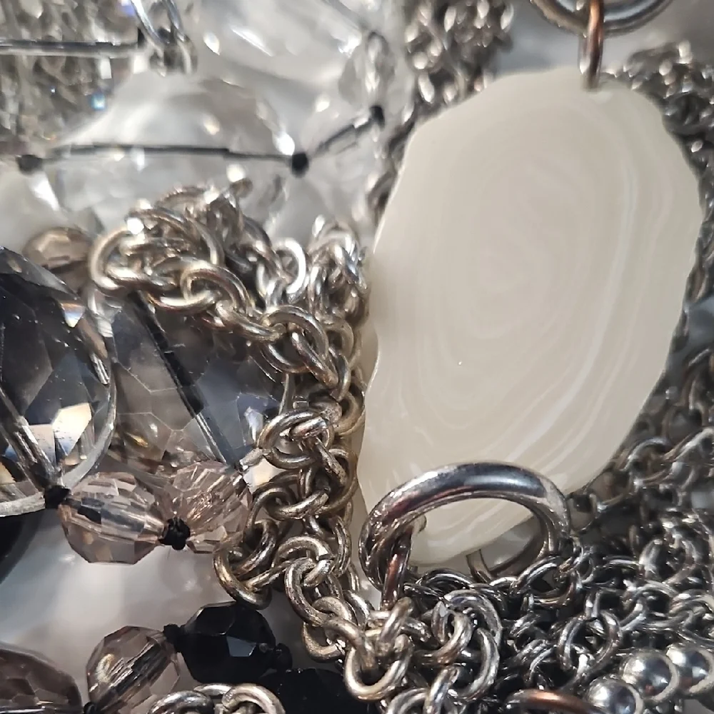 White House Black Market Silver and Crystal Necklace Bundle - Picture 3 of 15